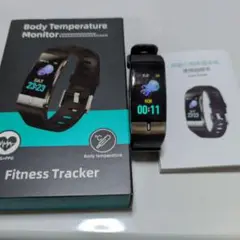 スマートウォッチ　ブラック　　　　　　フィットネストラッカー