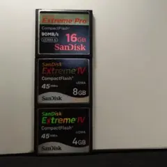 SanDisk コンパクトフラッシュカード 16GB 8GB 4GB　3枚セット