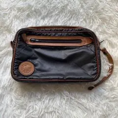 ✨良品✨ハンティングワールド バチュークロス クラッチバッグ PVCレザー 黒