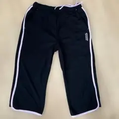 DUNLOP 黒ジャージパンツ サイドストライプ
