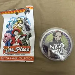 ニコ・ロビン コレクタブル缶バッジ ユニバ USJ ONE PIECE ワンピ