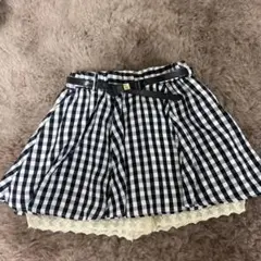 ギンガムチェック キッズキュロットスカート 160cm
