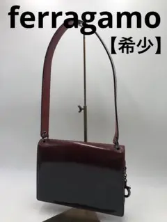 フェラガモ ブランド ワインレッド トートバッグ ワンショルダー ガンチーニ