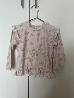 花柄ラッシュガード ピンク 90サイズ