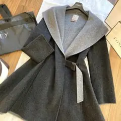 美品 フォクシー カシミヤ100%コート グレー