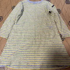 F.O.KIDS ストライプ七分袖ワンピース 130