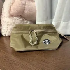 スターバックス　ベージュ　Starbucks CORDURA ポーチ カーキ