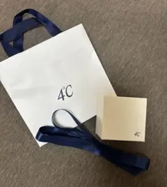 【値下げ】4℃ ジュエリーボックス ＆ ショッパー リボン付き プレゼント用