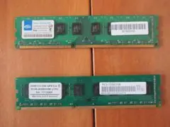 動作確認済 DDR3 2GB 1333MHz RAM PCメモリ×2枚 計4GB