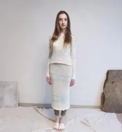 【美品】IR sky whisper summer knit skirt