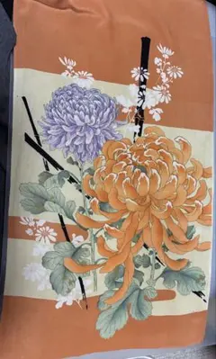 古布　名古屋帯はぎれ　菊の花②