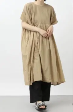 【美品】スタディオクリップ　ピンタックギャザーワンピース