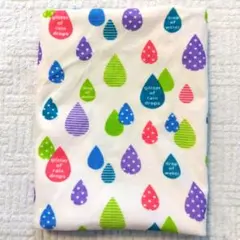 レインドロップ柄 防水シーツ 70cm×120cm