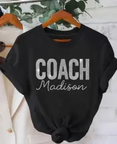 COACH Madison ロゴ Tシャツ M 可愛いさ抜群！ラインストーン文字