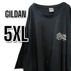 【856】GILDAN ブラック Tシャツ 5XL USA古着 半袖Tシャツ