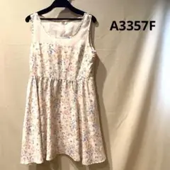 値下げ★COLZA☆花柄ノースリーブひざ丈ワンピース（A3357F）