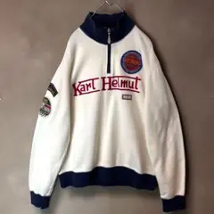 Karl Helmut カールヘルム ハーフジップスウェット ワッペン 刺繍 M