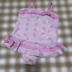 売り切り！新品　水玉模様フリル水着 サイズ80 女の子