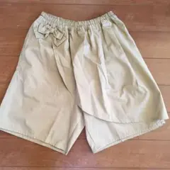 お値下げ　未使用　試着のみ　ベージュ　パンツ　160 ベルメゾン　ハーフパンツ