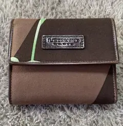LEONARD レオナール　キャンバス×レザー折り財布