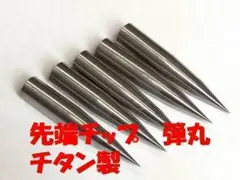 先端交換式　弾丸　5個 チタン製　チョッキ　羽式　魚突き　銛　手銛