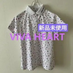 VIVA HEARTビバハート★白地にカラフル文字ポロシャツ★速乾