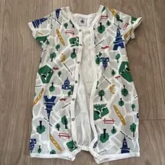 PETIT BATEAU 地図柄ロンパース 74cm 12ヶ月