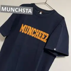 MUNCHSTA Tシャツ 半袖カットソー ネイビー ロゴメンズ ストリート L