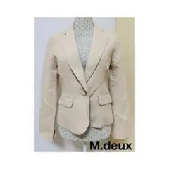 極美品⭐️M.deux エムドゥ テーラードジャケット ベージュ Mサイズ