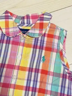 ⭐︎美品⭐︎Ralph Lauren チェック柄 ノースリーブシャツ 100