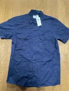 ikka ネイビー 半袖シャツ Sサイズ　ネイビー　未使用タグ付