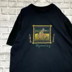 USA製90sヴィンテージTシャツ！シングルステッチ　ブラック半袖古着XL729