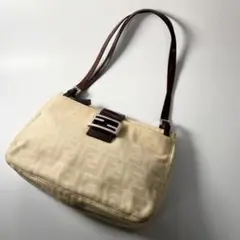 フェンディ FENDI マンマバケット キャンバス 三つ口 ショルダーバッグ