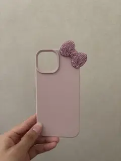 リボン　iPhone15ケース　キティちゃん