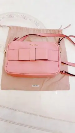 miumiu マドラスフィオッコ リボン ショルダーバッグ