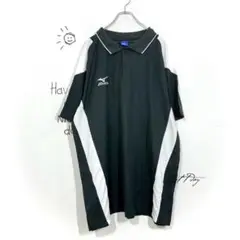 Mizuno ミズノ ポロシャツ XXL 白×黒 大きいサイズ 新品タグ付き
