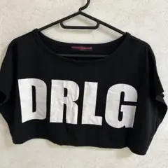 Y2K 平成ギャル 00s DRLG プリント ブラック Tシャツ 160