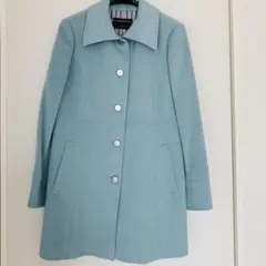 新品 レリアン 水色 薄緑 コート 7号 オシャレ セレブ 可愛い