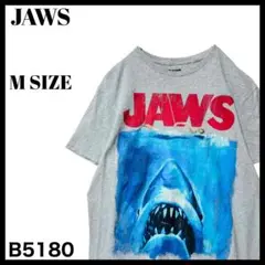 古着 映画 JAWS ジョーズ 公式 プリント Tシャツ グレー Mサイズ