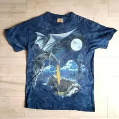 ✨US古着✨ THE MOUNTAIN ドラゴン タイダイTシャツ　メンズL程度