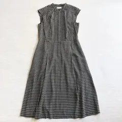 ＊極美品【マッキントッシュ】タンブラーチェックワンピース　ピンタック　44