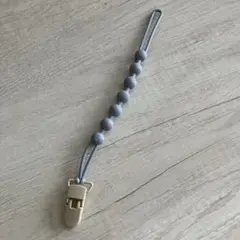 おしゃぶりホルダー シリコン製 水色