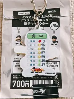 パワプロ×マリーンズ アクリルキーホルダー 選手キーホルダー 角中勝也