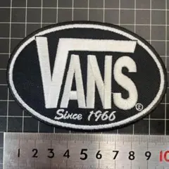 アイロンワッペン●丸●black●VANS●