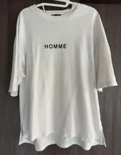 COMME des GARCONS HOMME ロゴTシャツ Lサイズ 白