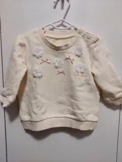 MIKI HOUSE　花とリボンのトレーナー　女の子