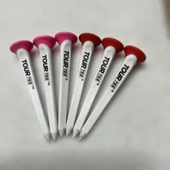 TOUR TEE 赤 ピンク ティー 6本セット
