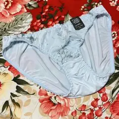 ★SANEI★銀箔プリント★リボン付きショーツ★パンツ下着★大きいサイズLL