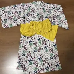 Ampersand 花柄 着物とイエローベルトセット