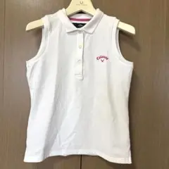Callaway ノースリーブポロシャツ ホワイト　ドライスポーツ